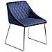 Set Di 2 Sedie Da Pranzo In Velluto Blu Navy Arcata - Foto miniatura 22