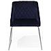 Set Di 2 Sedie Da Pranzo In Velluto Blu Navy Arcata - Foto miniatura 4
