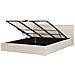 Letto In Tessuto Beige Con Contenitore 180x200cm Orbey - Foto miniatura 22