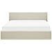 Letto In Tessuto Beige Con Contenitore 180x200cm Orbey - Foto miniatura 23