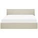 Letto In Tessuto Beige Con Contenitore 180x200cm Orbey - Foto miniatura 3