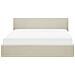 Letto In Tessuto Beige Con Contenitore 180x200cm Orbey - Foto miniatura 14