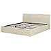 Letto In Tessuto Beige Con Contenitore 180x200cm Orbey - Foto miniatura 19