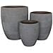 Vasi Per Piante Rotondi Da Interno Ed Esterno Set Da 3 Dimensioni Moderni Vaso Di Design In Resina Colore Taupe, G. 43,5x43,5x50 / m. 35,5x35,5x41 / p. 27x27x32 - Foto miniatura 1