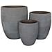 Vasi Per Piante Rotondi Da Interno Ed Esterno Set Da 3 Dimensioni Moderni Vaso Di Design In Resina Colore Taupe, G. 43,5x43,5x50 / m. 35,5x35,5x41 / p. 27x27x32 - Foto miniatura 2