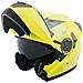 Casco Modulare Apribile Moto Touring Sport Visiera Parasole Giallo Fluo Xl - Foto miniatura 2