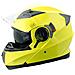 Casco Modulare Apribile Moto Touring Sport Visiera Parasole Giallo Fluo Xl - Foto miniatura 5