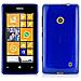 Custodia Compatibile Con Nokia Lumia 525 In Blu - Coperchio Protettivo In Silicone Tpu Flessibile Con Design Spazzolato - Foto miniatura 1