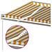 Tenda da Sole Retrattile Manuale LED 400x350 cm Giallo Bianco - Foto miniatura 5