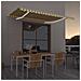 Tenda da Sole Retrattile Manuale LED 400x350 cm Giallo Bianco - Foto miniatura 7