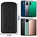 Custodia A Tasca Smartphone Tessuto Impermeabile Interno Soft-touch Nera - Foto miniatura 4