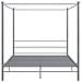 Letto A Baldacchino Grigio In Metallo 200x200 Cm - Foto miniatura 4