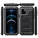 Custodia Compatibile Con Apple Iphone 12 Pro In Nero - Robusta Protezione A 360° Con Protezione Del Display - Coperchio Protettivo Antiurto Outdoor Heavy Duty - Foto miniatura 3