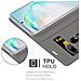 Custodia Compatibile Con Samsung Galaxy A91 In Grigio Nero - Coperchio Protettiva Con Chiusura Magnetica, Funzione Stand E Tasca Per Le Carte - Foto miniatura 5