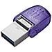 Chiavetta USB 128 GB Data Traveler Micro Duo 3C Interfaccia USB 3.2 Gen 1 Colore Acciaio Inossidabile /Porpora - Foto miniatura 2