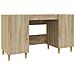 Scrivania Rovere Sonoma 140x50x75 Cm In Legno Multistrato - Foto miniatura 1