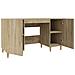 Scrivania Rovere Sonoma 140x50x75 Cm In Legno Multistrato - Foto miniatura 7