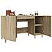 Scrivania Rovere Sonoma 140x50x75 Cm In Legno Multistrato - Foto miniatura 9