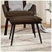 Sgabello Marrone 45x29,5x39 Cm In Tessuto E Similpelle - Foto miniatura 1