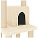 Albero Per Gatti Con Tiragraffi In Sisal Crema 105 Cm - Foto miniatura 2