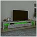 Mobile Porta Tv Con Luci Led Grigio Cemento 260x36,5x40 Cm - Foto miniatura 4