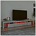 Mobile Porta Tv Con Luci Led Grigio Cemento 260x36,5x40 Cm - Foto miniatura 5