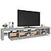 Mobile Porta Tv Con Luci Led Grigio Cemento 260x36,5x40 Cm - Foto miniatura 6