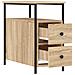 Comodino Rovere Sonoma 30x60x60 Cm In Legno Multistrato - Foto miniatura 5