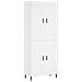 Credenza Bianca 69,5x34x180 Cm In Legno Multistrato - Foto miniatura 2