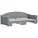 Divano Letto Con Letto Estraibile Grigio Chiaro 90x200 Tessuto - Foto miniatura 3