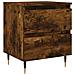 Comodino Rovere Fumo 40x35x50 Cm In Legno Multistrato - Foto miniatura 1