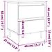 Comodino Rovere Fumo 40x35x50 Cm In Legno Multistrato - Foto miniatura 5