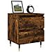 Comodino Rovere Fumo 40x35x50 Cm In Legno Multistrato - Foto miniatura 6