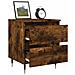 Comodino Rovere Fumo 40x35x50 Cm In Legno Multistrato - Foto miniatura 8
