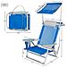 Sedia Da Spiaggia Aktive Azzurro 47 X 67 X 43 Cm (2 Unità) - Foto miniatura 4