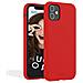 Cover Per Iphone 14 Pro Premium Silicone Microfibra, Rosso - Foto miniatura 1