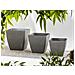 Set Di 2 Vasi Polvere Di Pietra Grigio Scuro 34 X 34 X 34 Cm Zeli - Foto miniatura 1