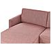 Divano Angolare 2 Posti Breda Tessuto Rosa Lato Destro - Foto miniatura 3
