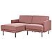 Divano Angolare 2 Posti Breda Tessuto Rosa Lato Destro - Foto miniatura 6
