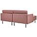 Divano Angolare 2 Posti Breda Tessuto Rosa Lato Destro - Foto miniatura 7