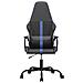 Sedia Da Gaming Massaggiante Blu E Nero In Similpelle - Foto miniatura 3