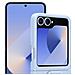 Cover Originale Galaxy Z Flip6 Con Anello Silicone Sottile, Celeste - Foto miniatura 2