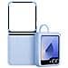 Cover Originale Galaxy Z Flip6 Con Anello Silicone Sottile, Celeste - Foto miniatura 3