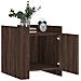 Comodino Rovere Marrone 45x50x50 Cm In Truciolato - Foto miniatura 3