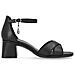 Black Elegant Part-open Sandals Sandali Pelle Scarpe Donna Nero Eu 36, D1k50-00 - Foto miniatura 2