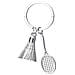 Portachiavi Con Racchetta Da Badminton Argento X-450 - Elegante Idea Regalo Sportiva - Foto miniatura 1