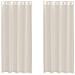Tende In Voile Con Occhielli 2 Pz Crema 140x225 Cm - Foto miniatura 2