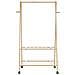 Appendiabiti con Ripiani e Ruote 96x45,5x155,5 cm in Bambù - Foto miniatura 4