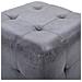 Pouf 2 Pz Grigio 30x30x30 Cm In Similpelle Scamosciata - Foto miniatura 4