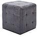 Pouf 2 Pz Grigio 30x30x30 Cm In Similpelle Scamosciata - Foto miniatura 6